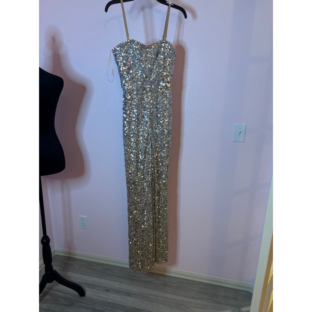 Women's Dress the Population Silver Jumpsuit Size S
